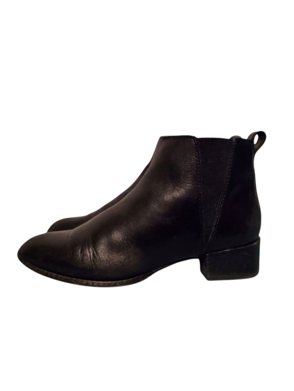 Madewell Black Leather Chelsea Ankle Booties Boots Women's Size 7